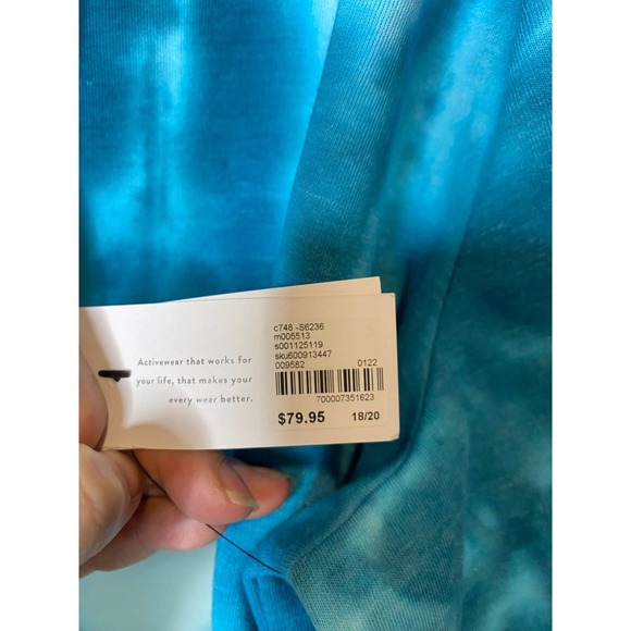 NWT Livi Active Lane Bryant Hoodie Dress 18/20 Blue Tie Dye Pullover Sweatshirt - Picture 3 of 5